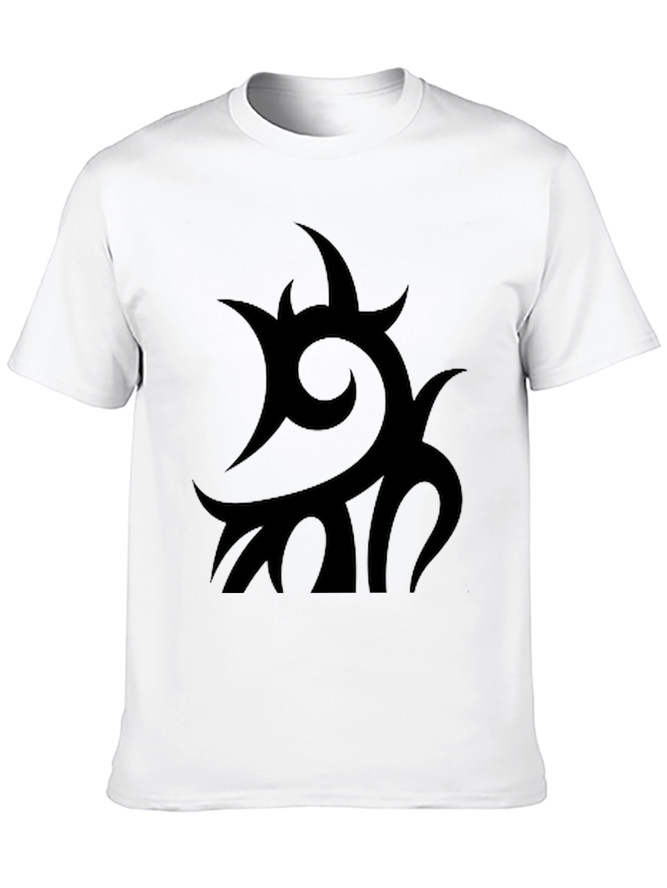 Black Tribal Graphic T-Shirt - Modern Style