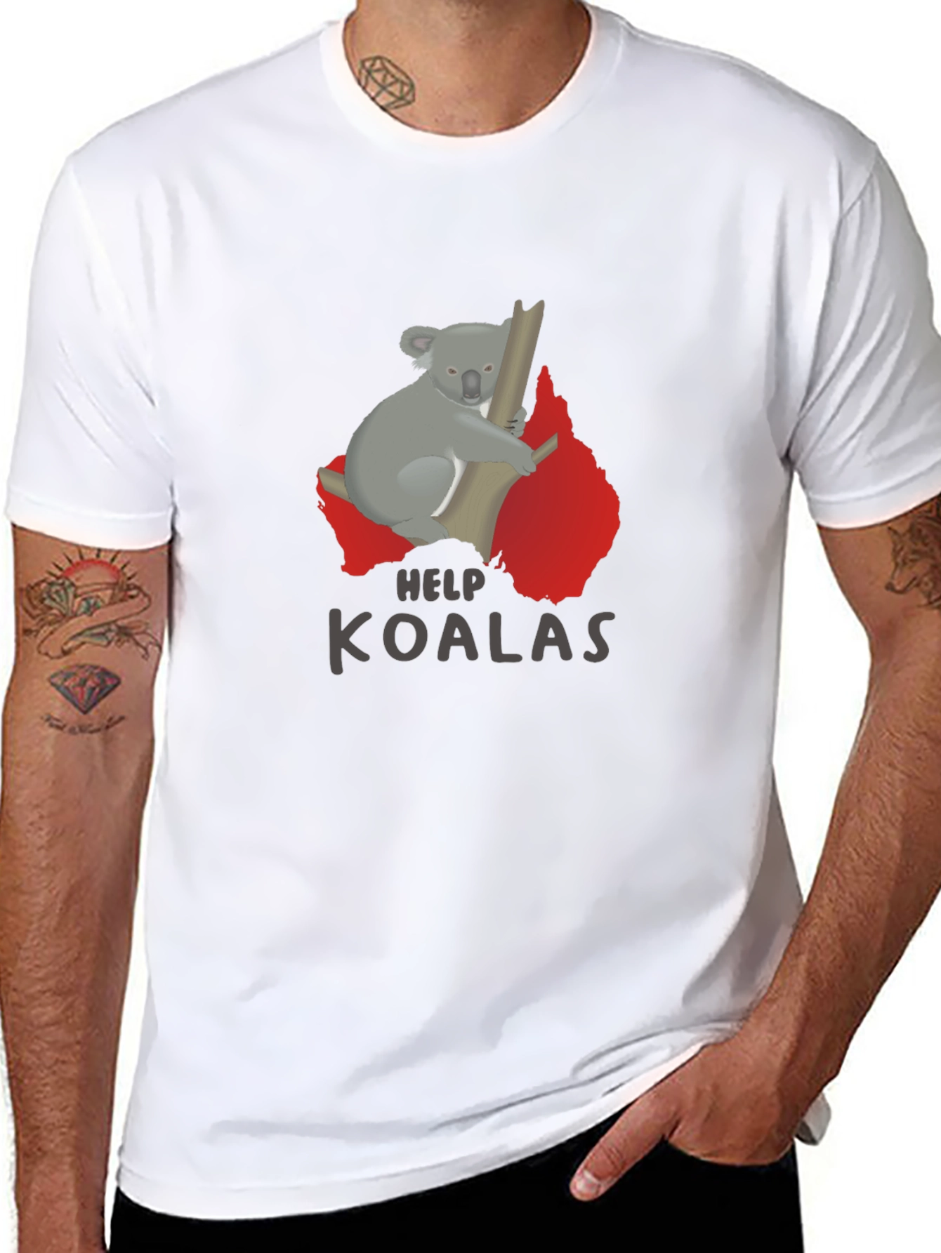 Help Koalas T-Shirt - Save Australian Wildlife