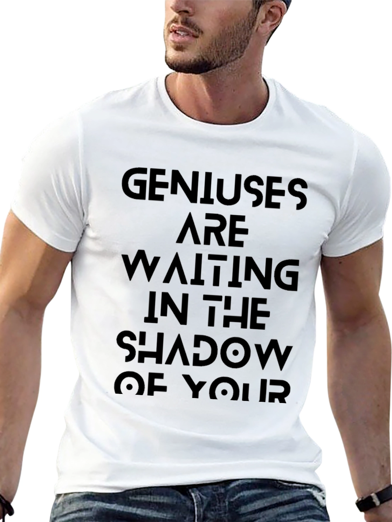 Black T-Shirt - Genius Are Waiting in the Shadow