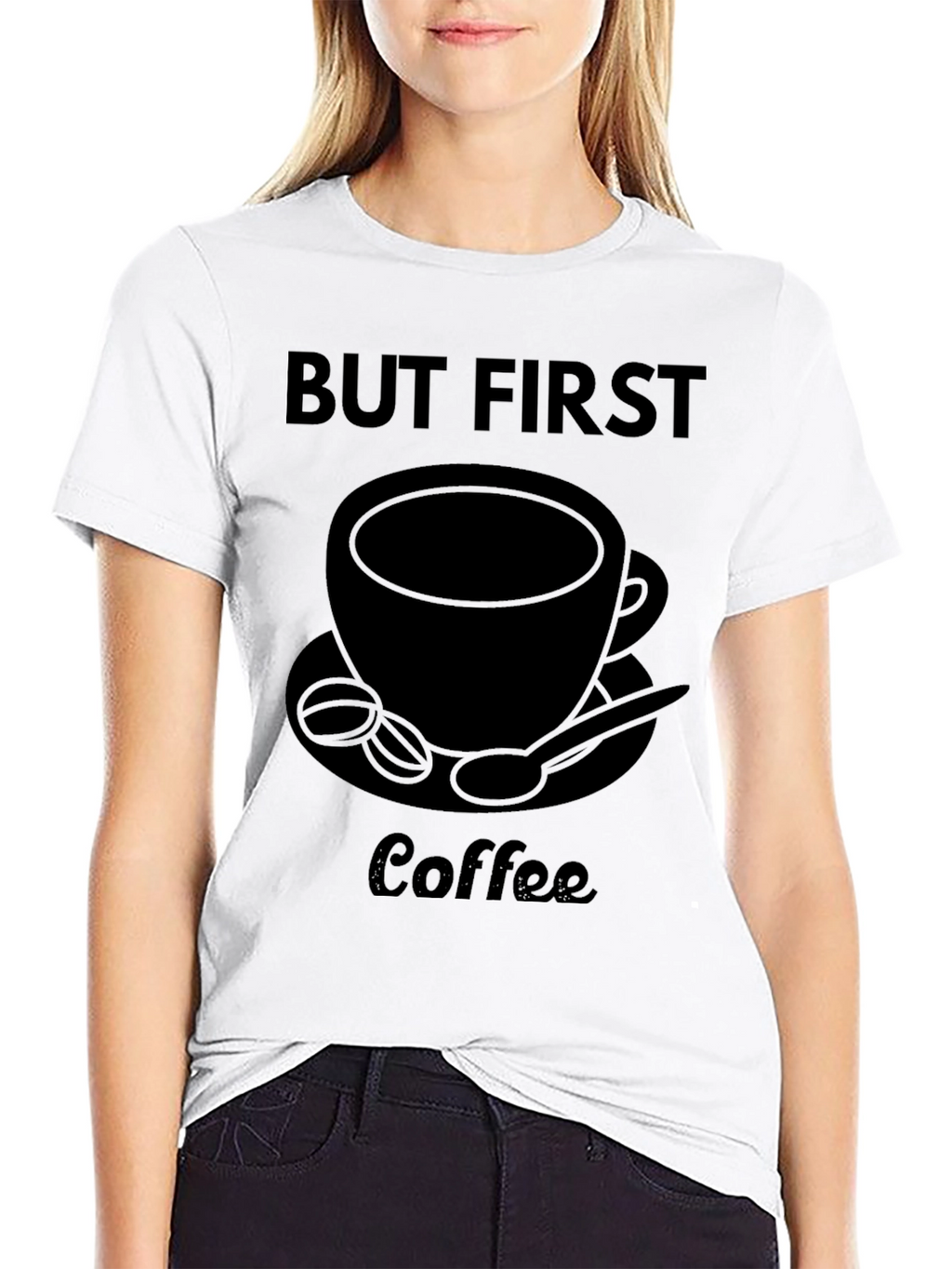 But First Coffee Graphic Tee - Unisex Black T-Shirt