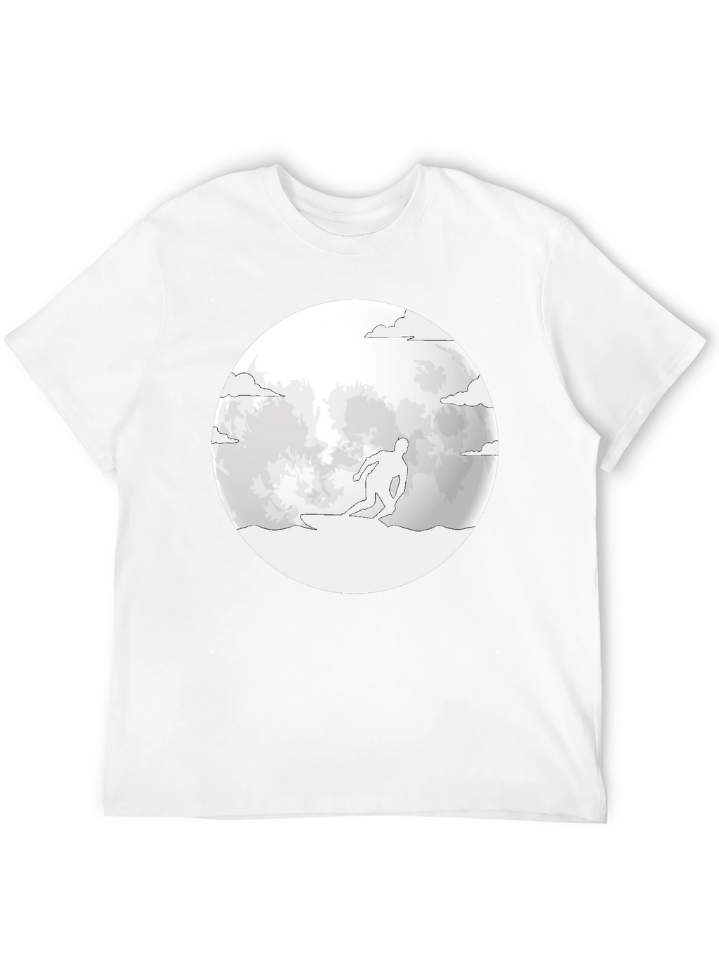 Surfing Moon T-Shirt - Black Tee