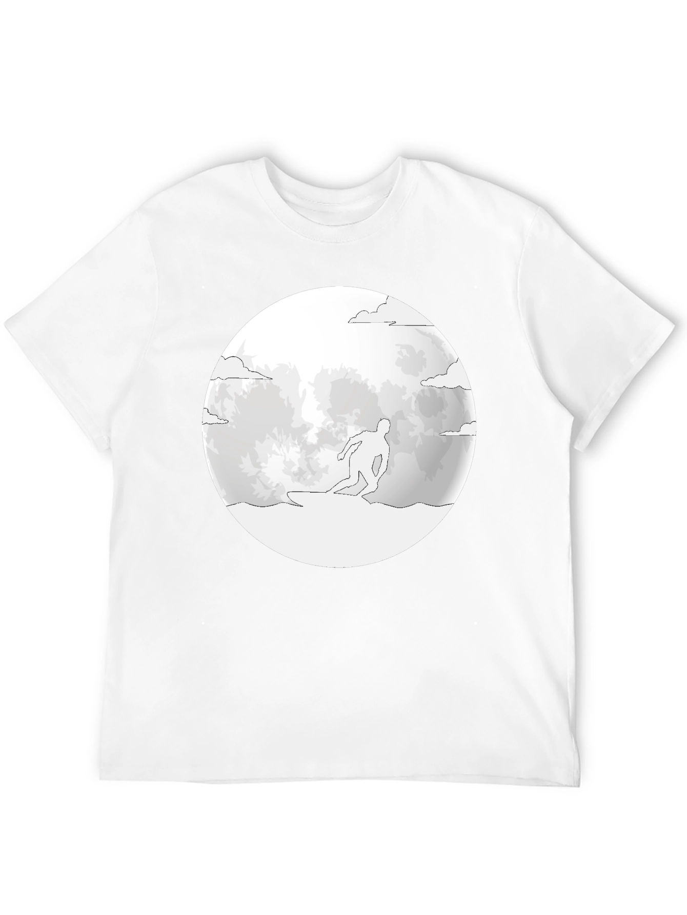 Surfing Moon T-Shirt - Black Tee
