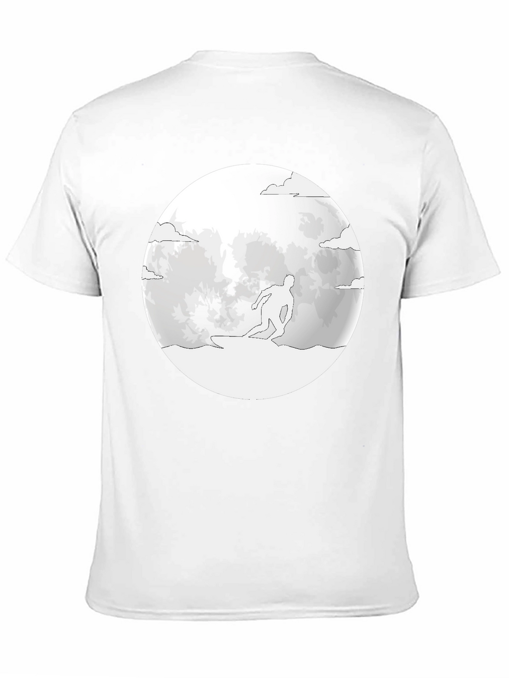 Surfing Moon T-Shirt - Black Tee
