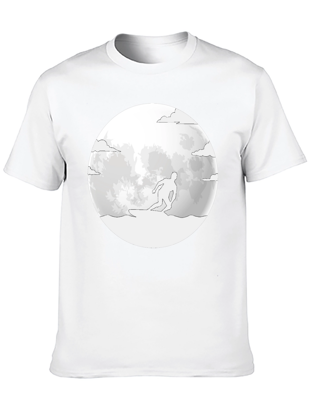 Surfing Moon T-Shirt - Black Tee