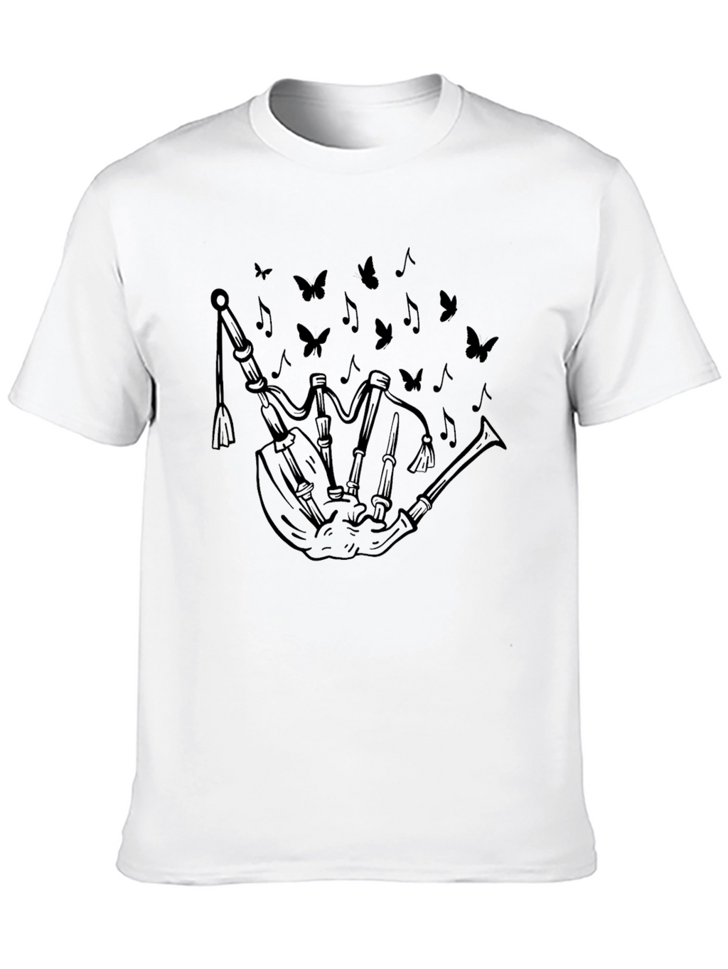 Bagpipe Graphic T-Shirt - Black