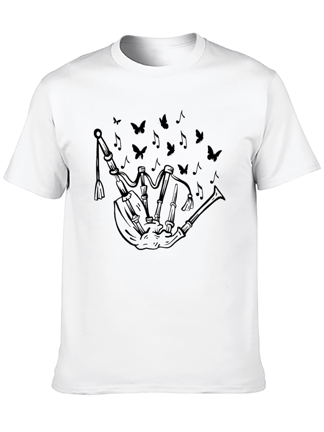 Bagpipe Graphic T-Shirt - Black