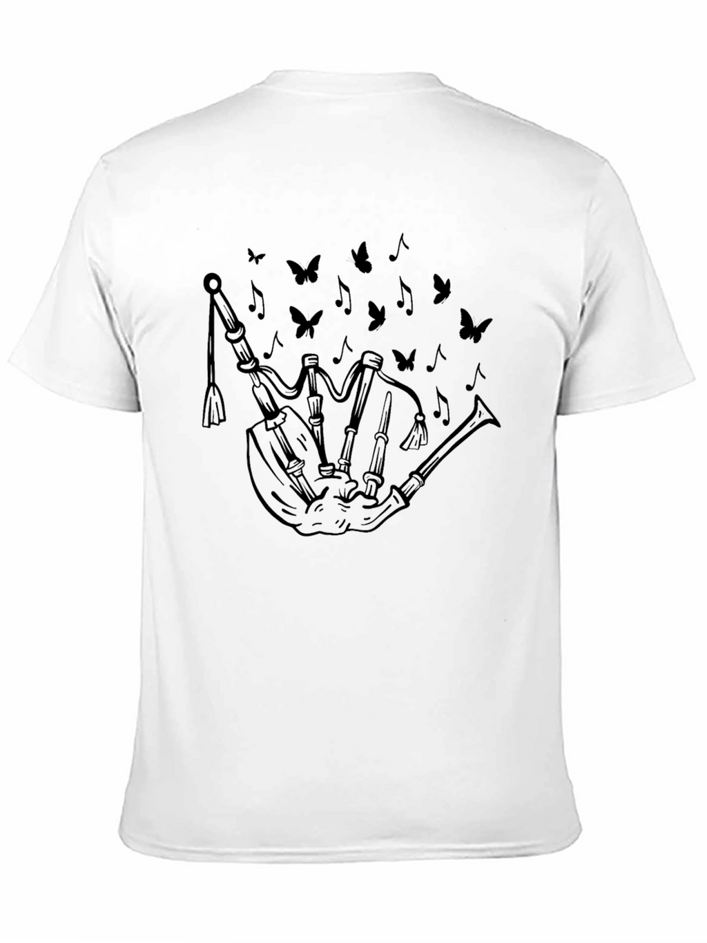 Bagpipe Graphic T-Shirt - Black