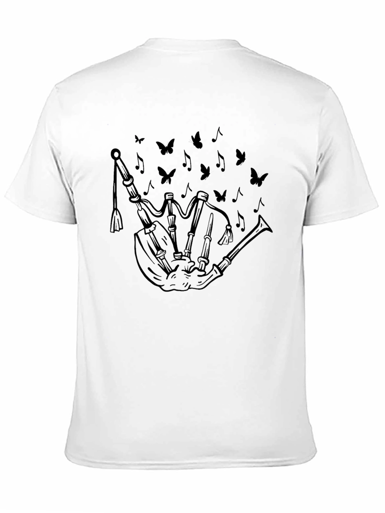 Bagpipe Graphic T-Shirt - Black