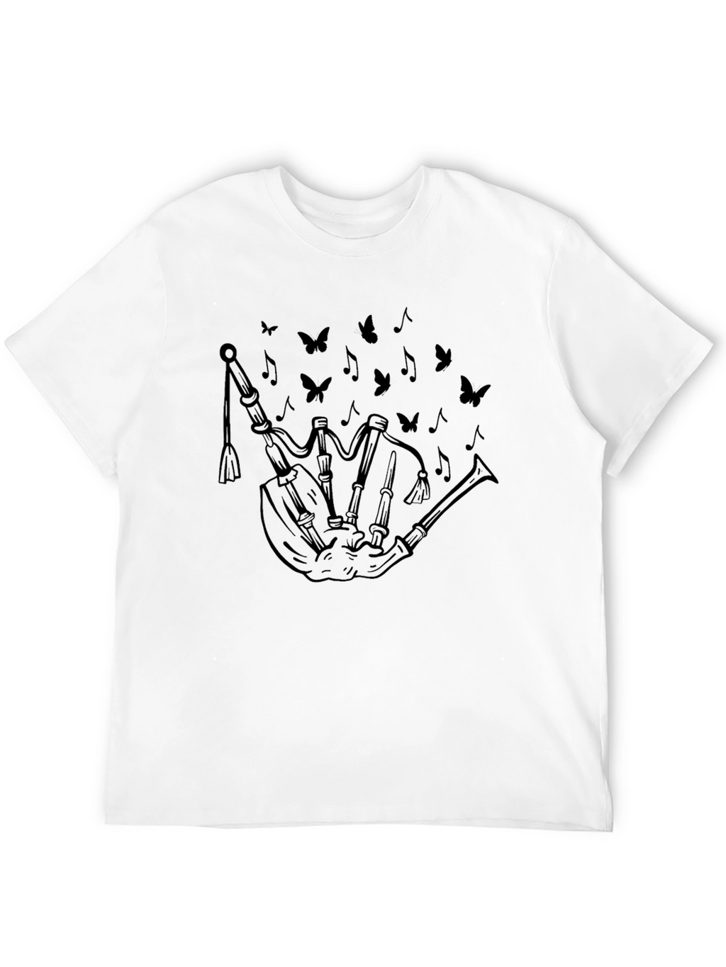 Bagpipe Graphic T-Shirt - Black
