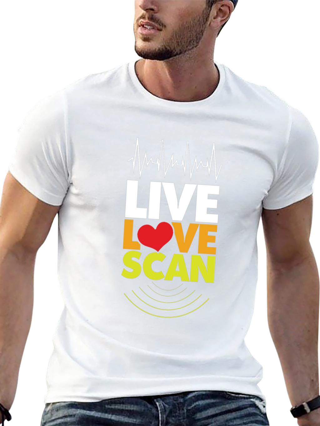 Live Love Scan T-Shirt - Medical Profession Apparel