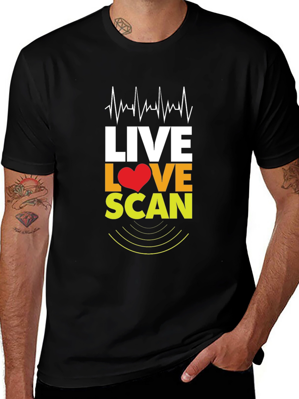 Live Love Scan T-Shirt - Medical Profession Apparel