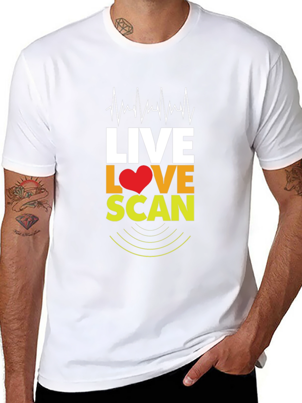 Live Love Scan T-Shirt - Medical Profession Apparel