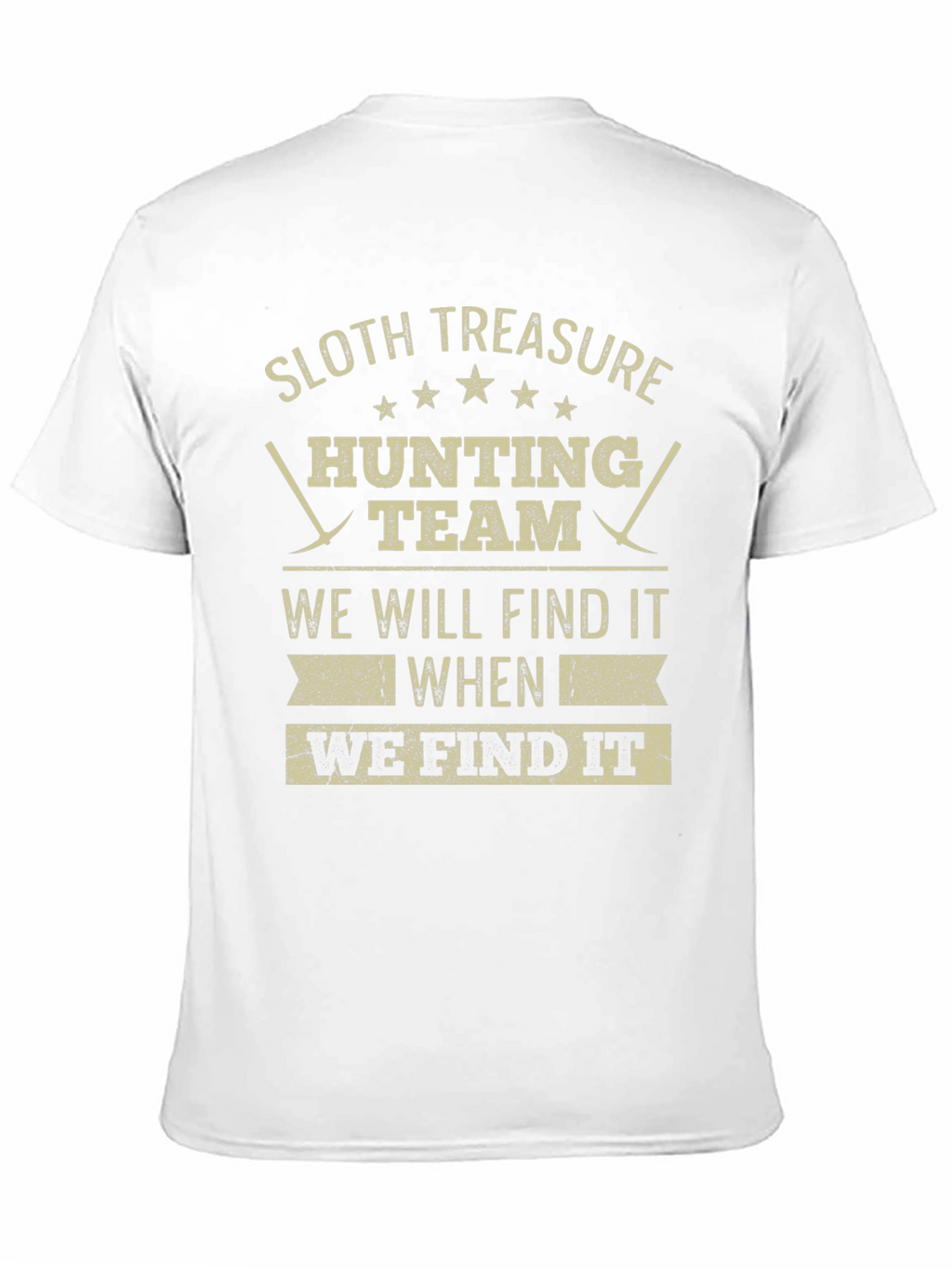 Sloth Treasure Hunting Team Black Graphic Tee