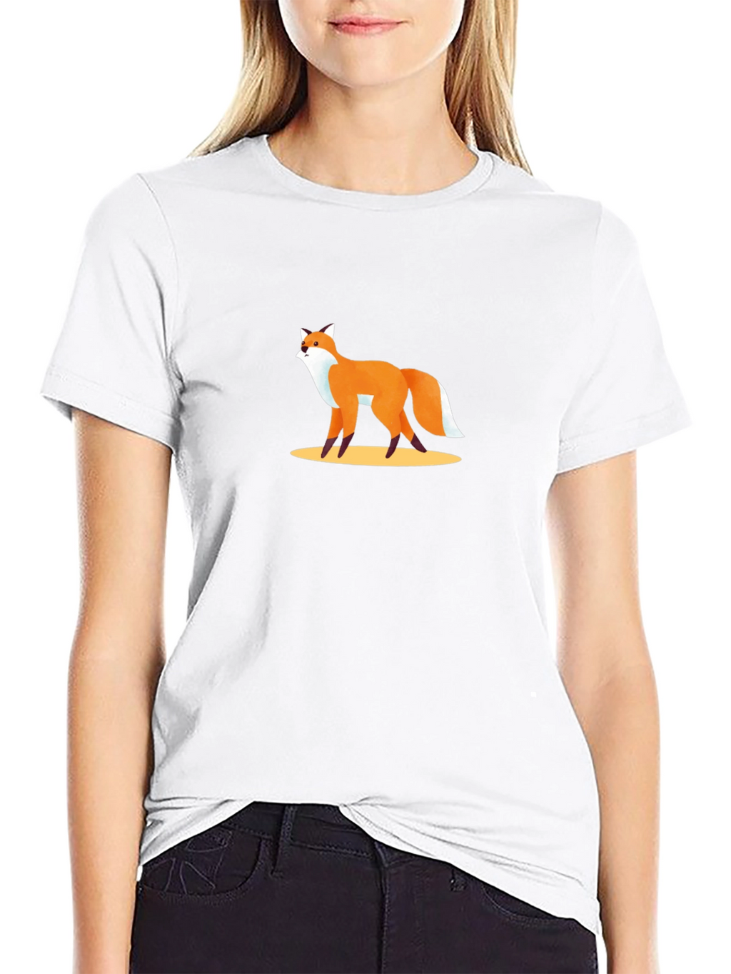 Fox Graphic Tee - Stylish Black T-Shirt