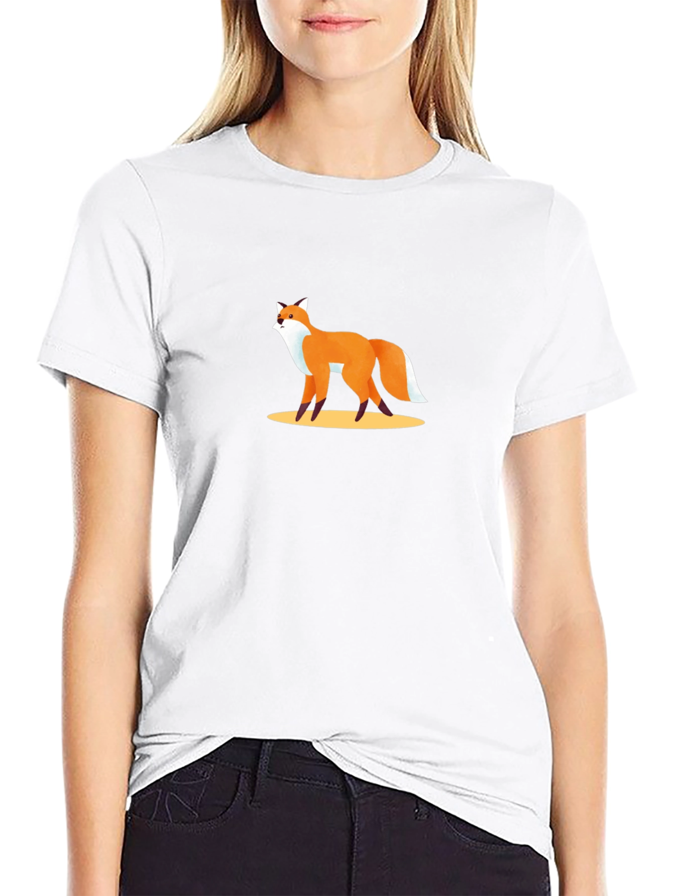 Fox Graphic Tee - Stylish Black T-Shirt