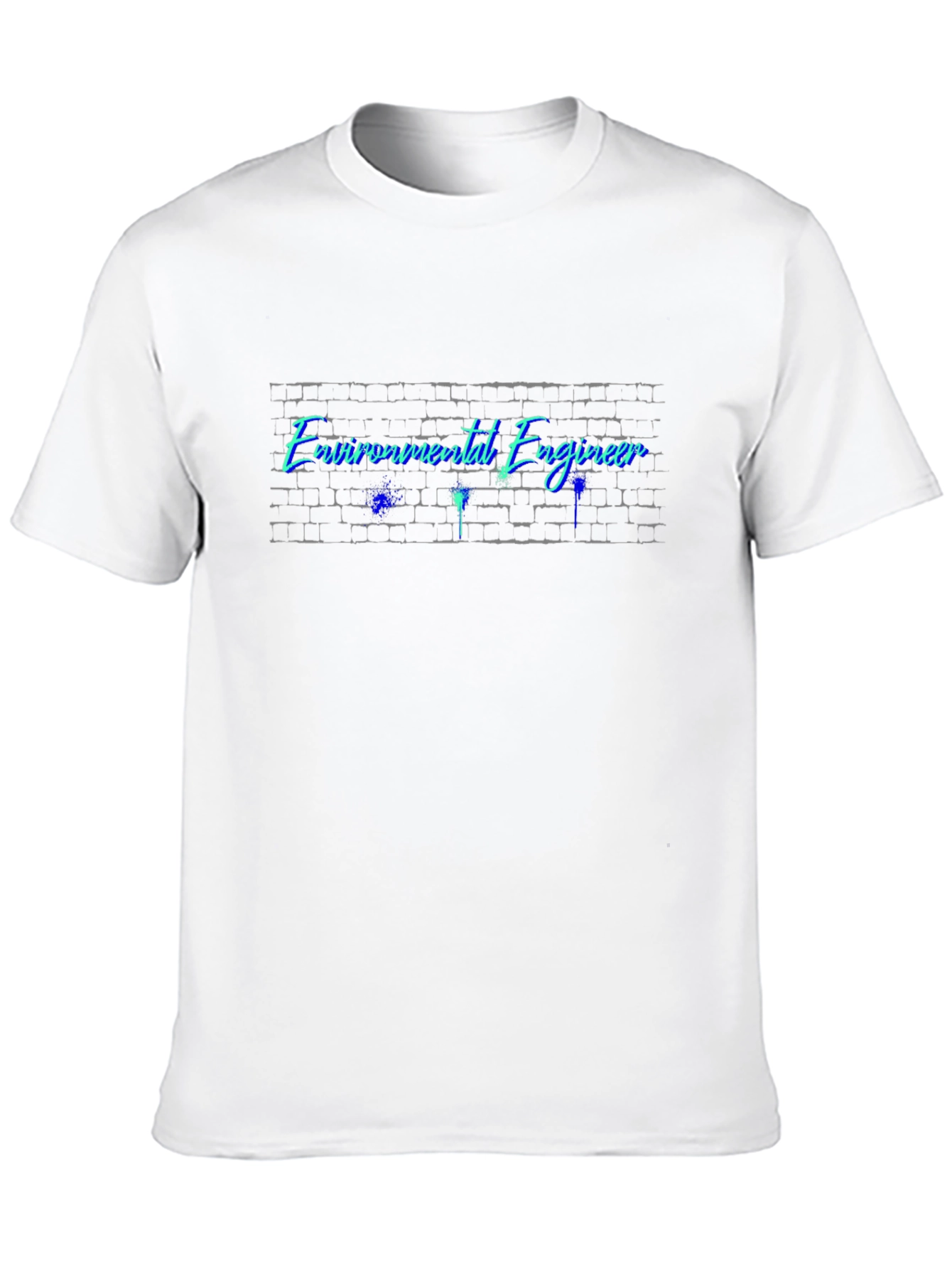 Environmental Engineer Brick Wall T-Shirt - Black