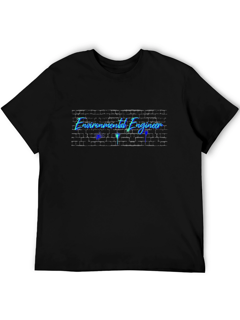 Environmental Engineer Brick Wall T-Shirt - Black