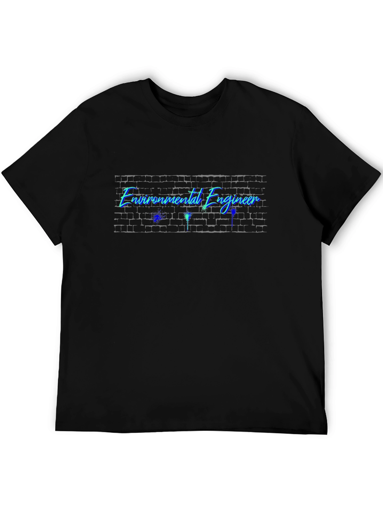 Environmental Engineer Brick Wall T-Shirt - Black