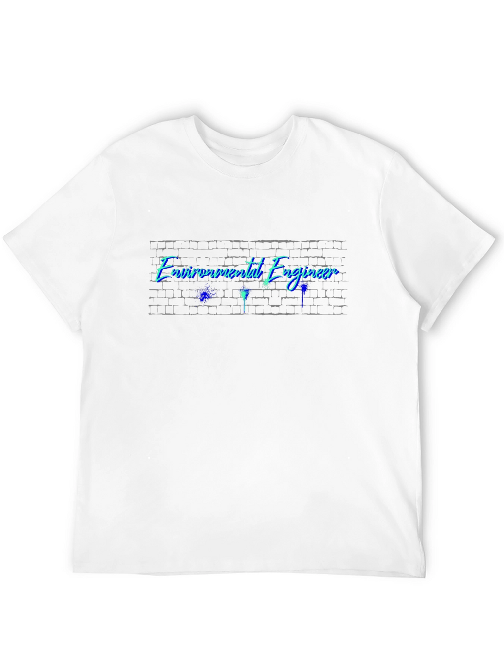 Environmental Engineer Brick Wall T-Shirt - Black