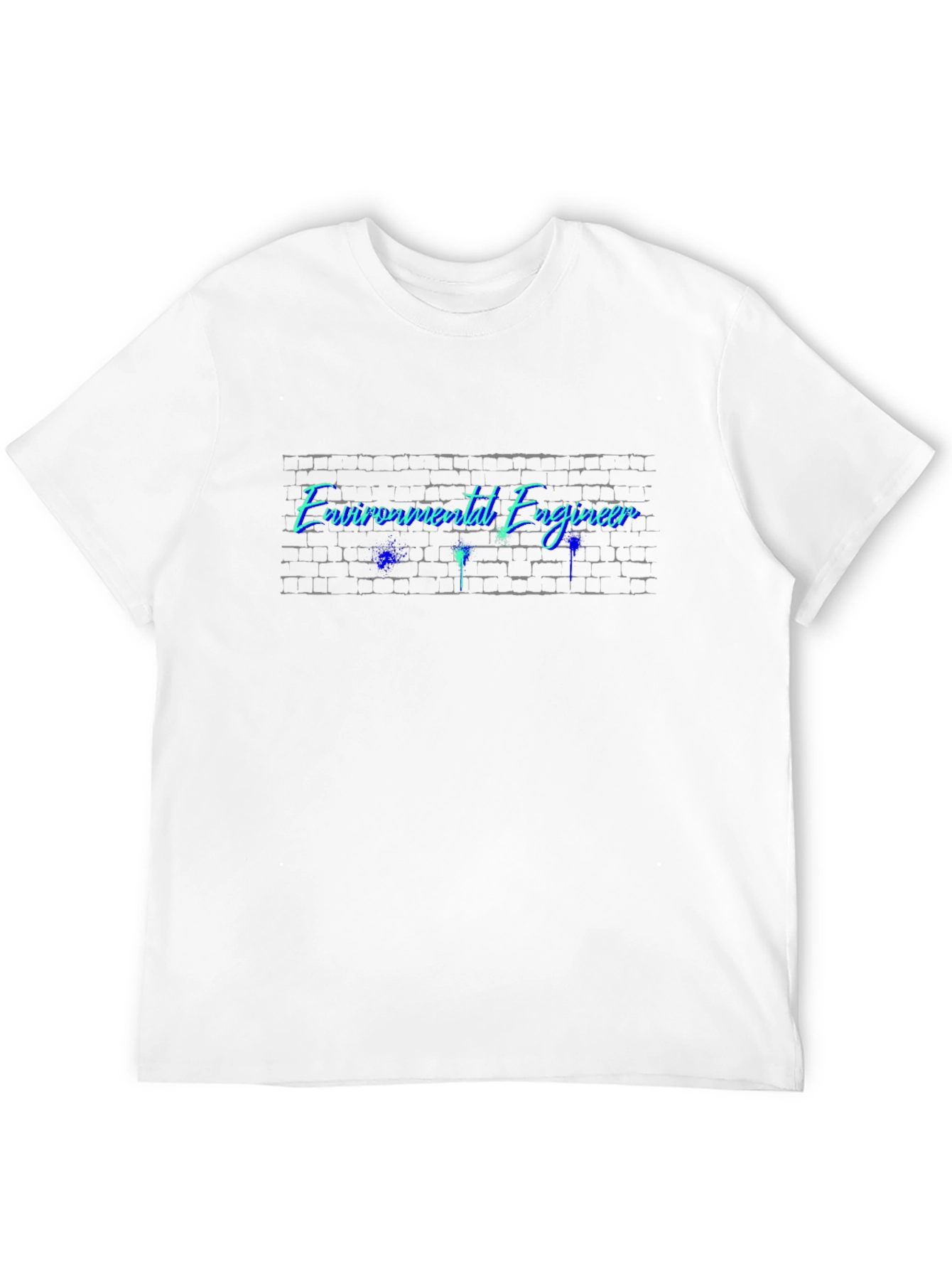Environmental Engineer Brick Wall T-Shirt - Black
