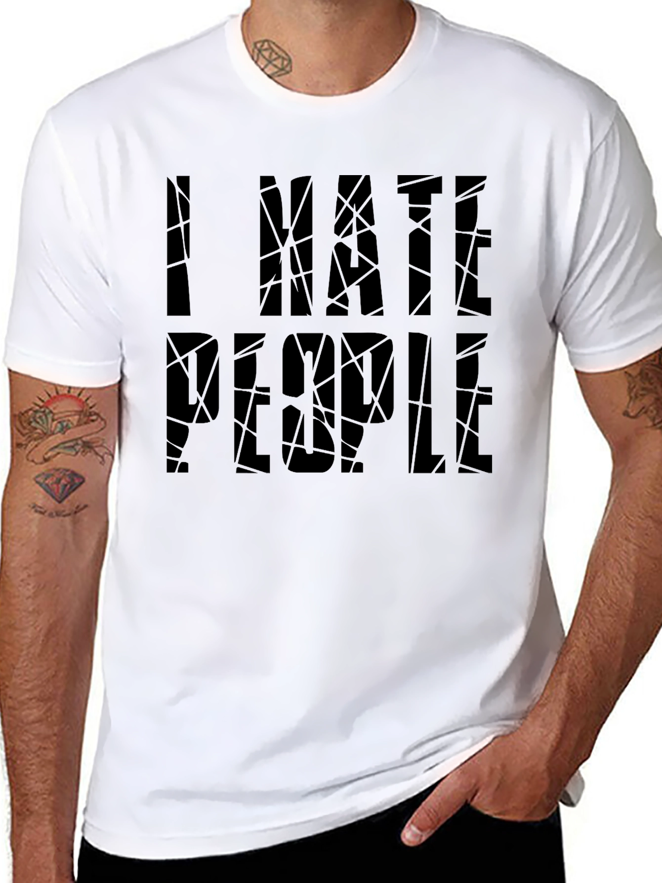 I Hate People Graphic Tee - Dark Humor T-Shirt
