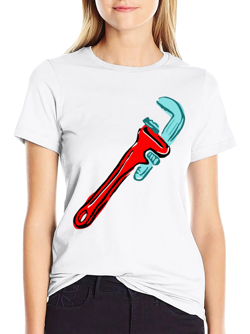 Wrench Graphic T-Shirt - Cool Tool Design