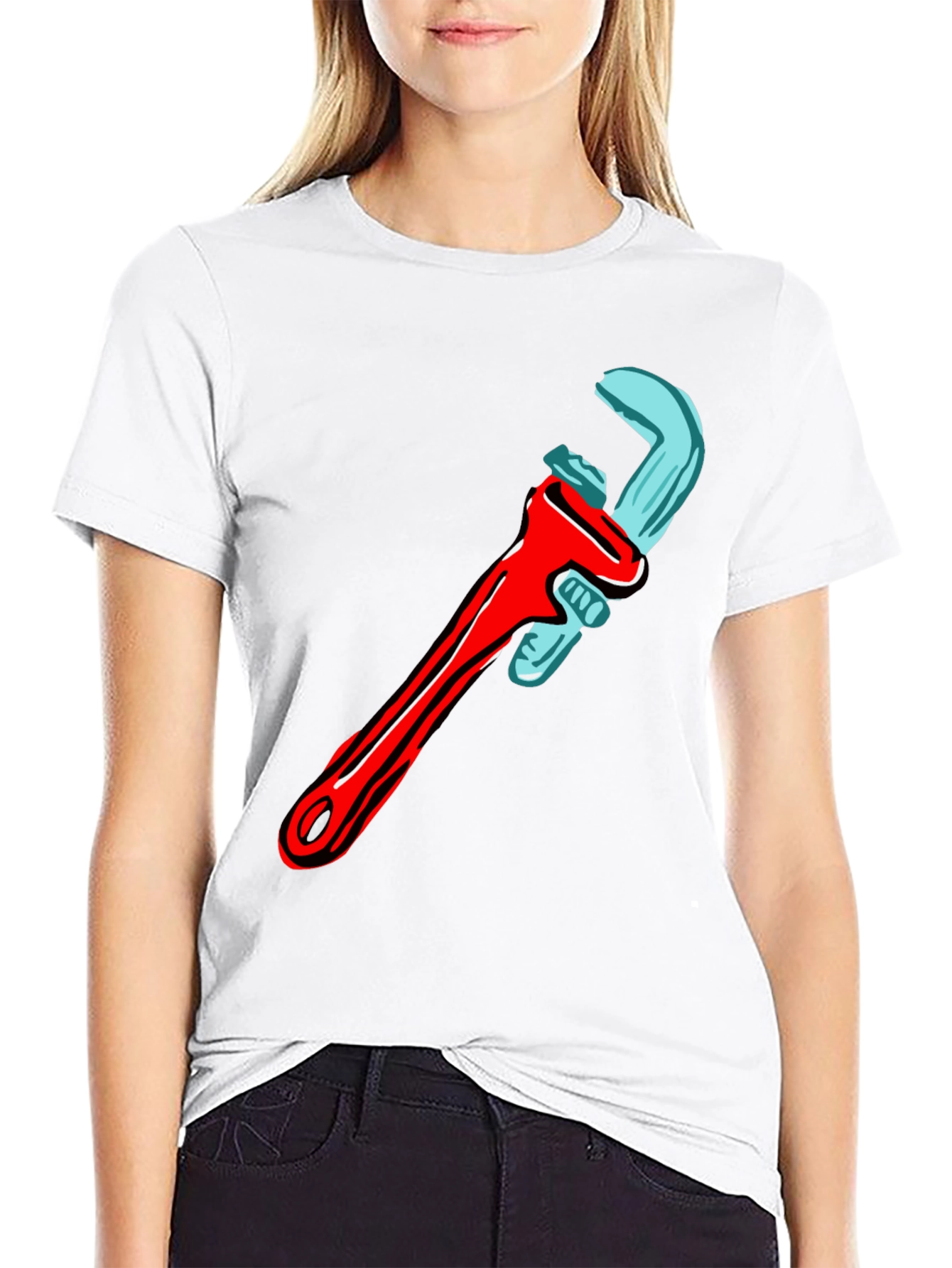 Wrench Graphic T-Shirt - Cool Tool Design