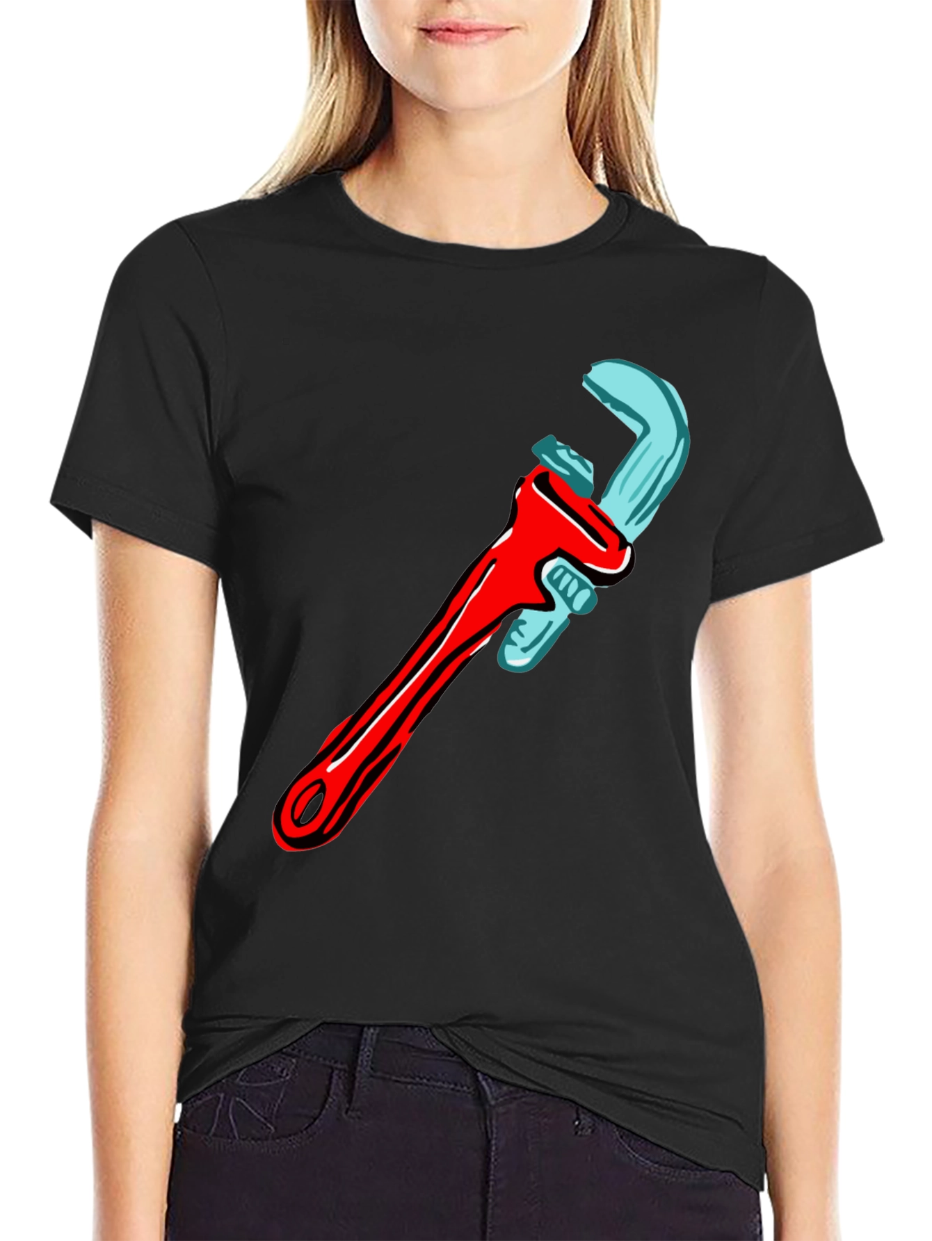 Wrench Graphic T-Shirt - Cool Tool Design