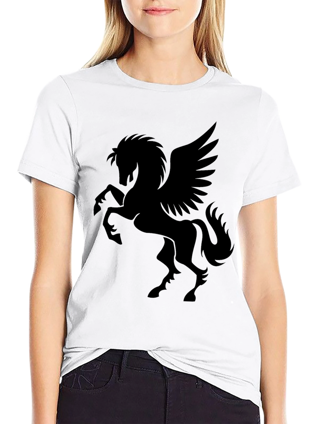 Black Pegasus Graphic Tee - Stylish Mens Shirt