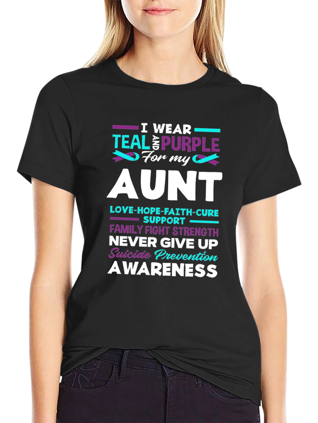Teal & Purple Suicide Prevention Awareness T-Shirt