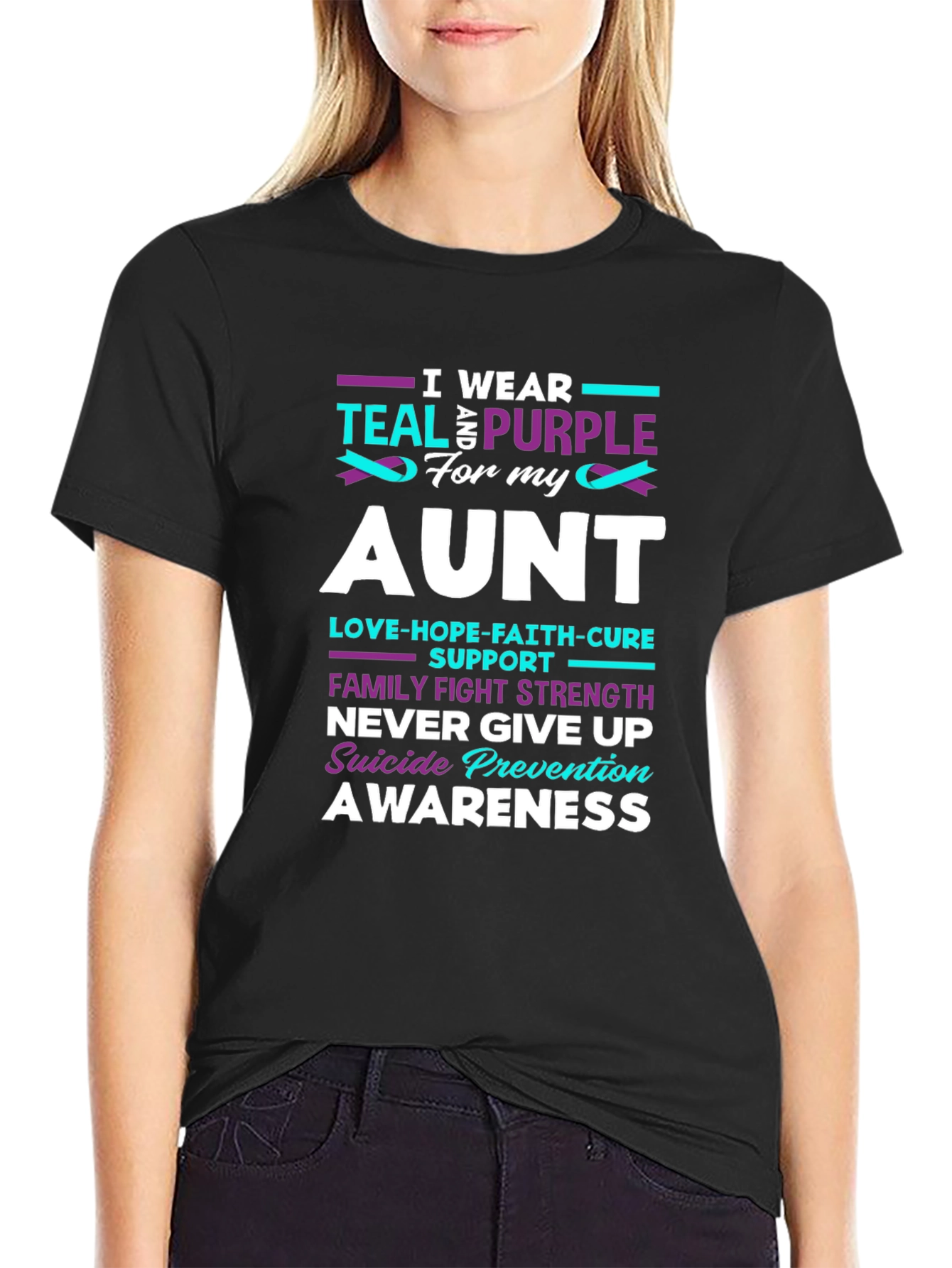 Teal & Purple Suicide Prevention Awareness T-Shirt