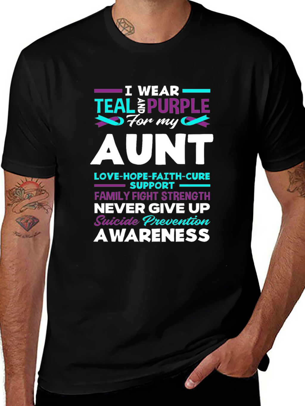 Teal & Purple Suicide Prevention Awareness T-Shirt
