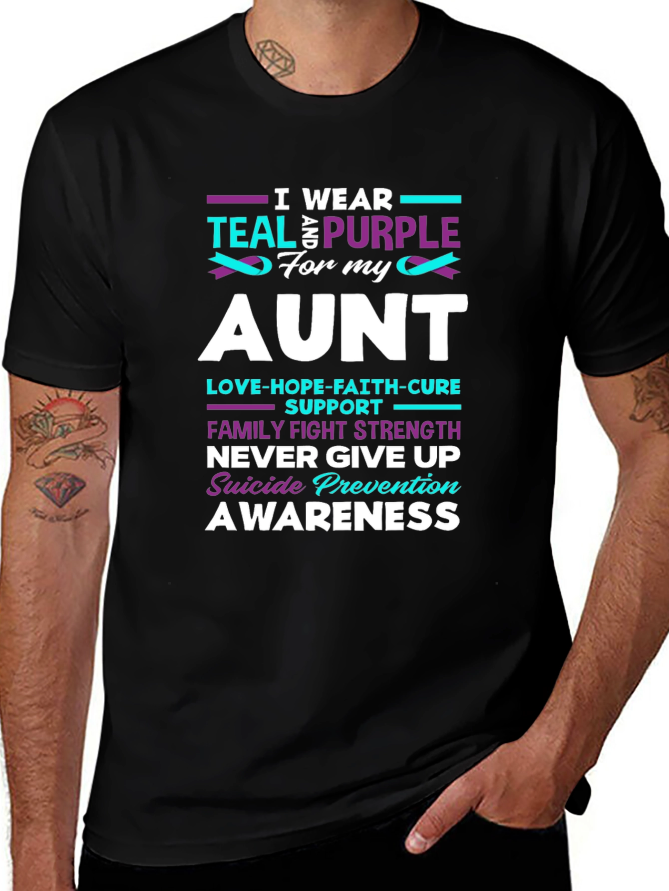 Teal & Purple Suicide Prevention Awareness T-Shirt