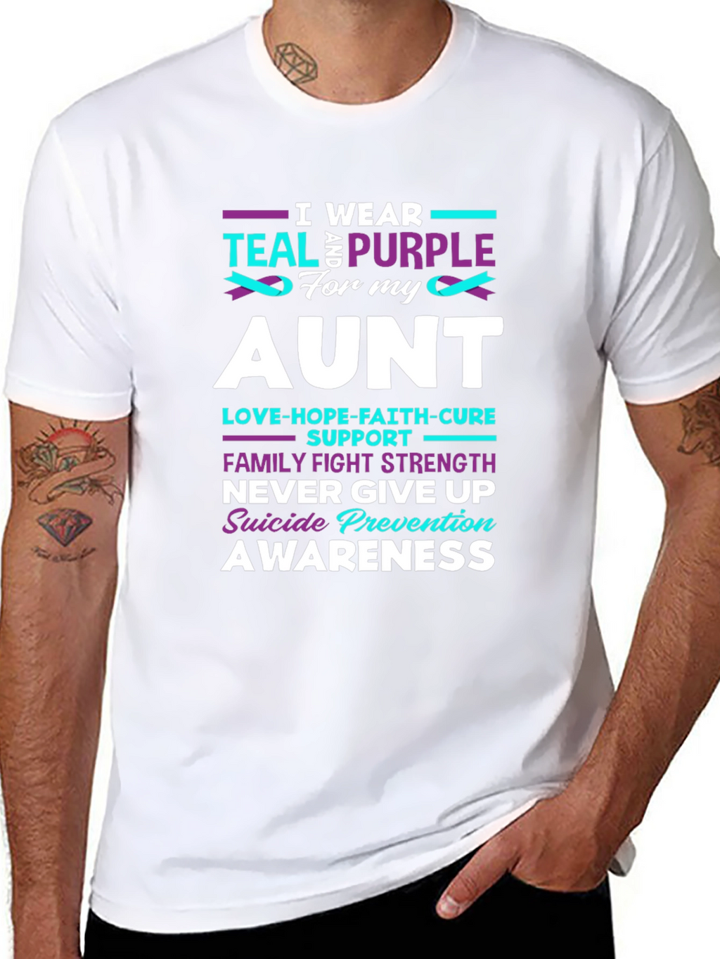 Teal & Purple Suicide Prevention Awareness T-Shirt