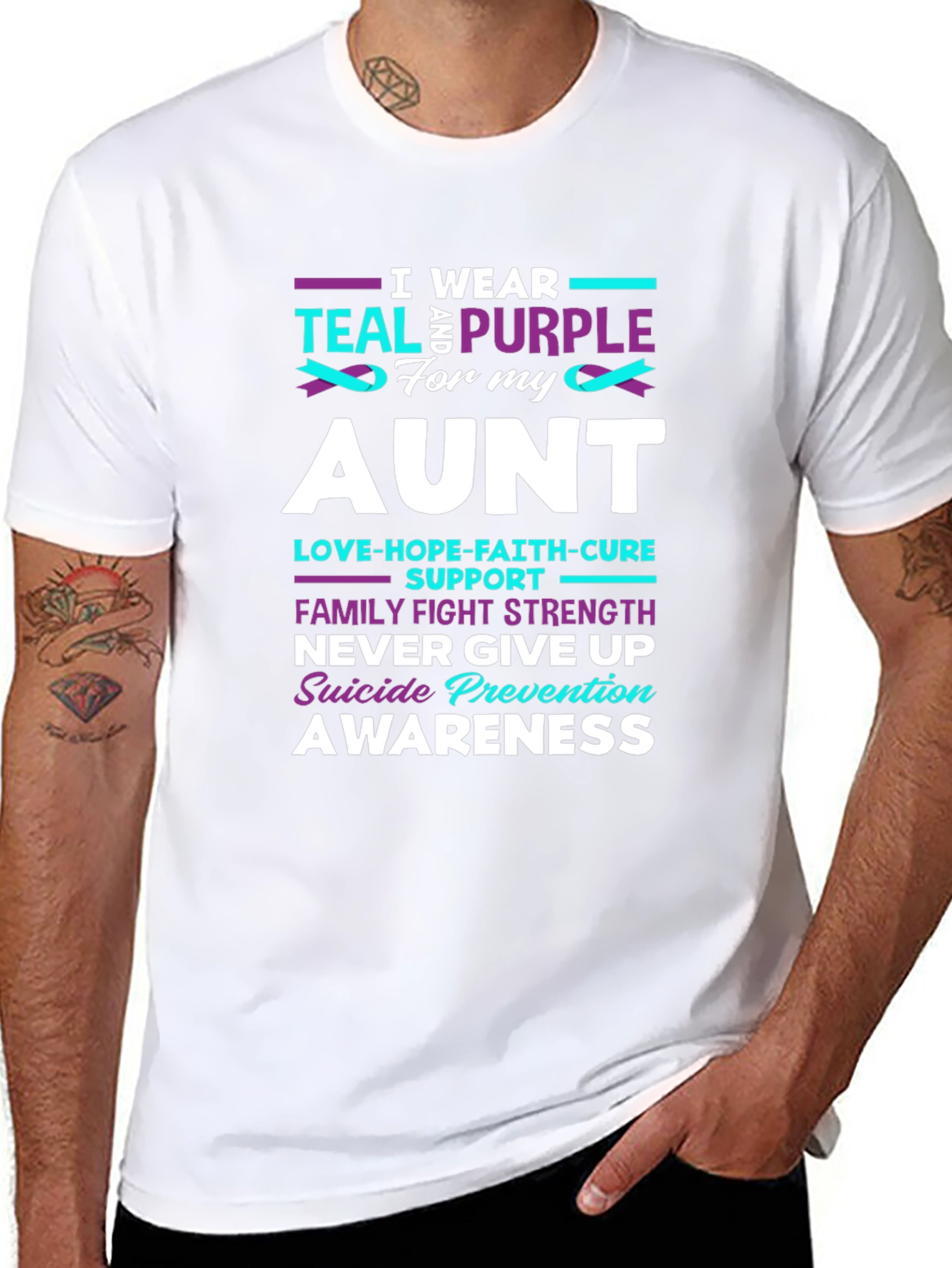 Teal & Purple Suicide Prevention Awareness T-Shirt