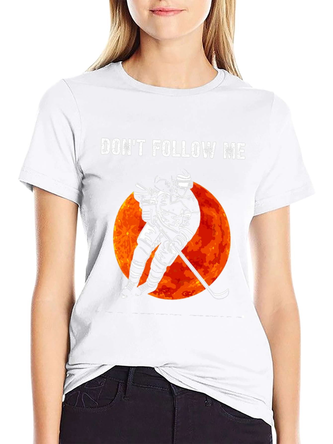 Dont Follow Me Hockey Graphic T-Shirt