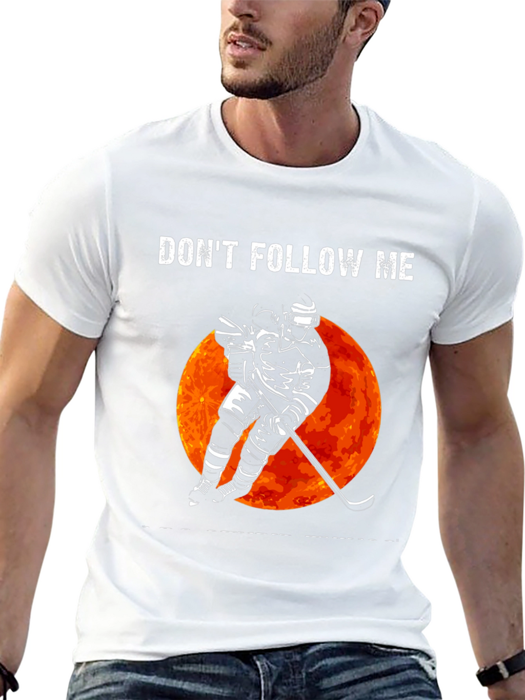 Dont Follow Me Hockey Graphic T-Shirt