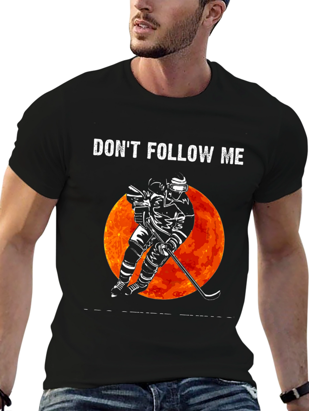 Dont Follow Me Hockey Graphic T-Shirt