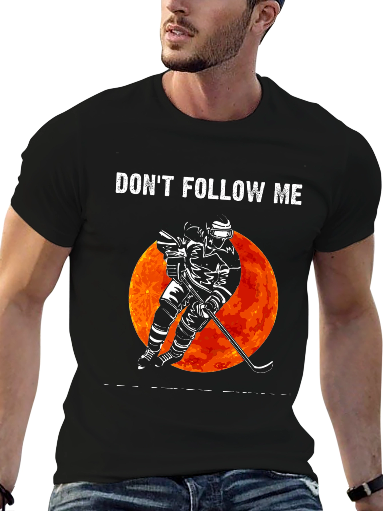 Dont Follow Me Hockey Graphic T-Shirt