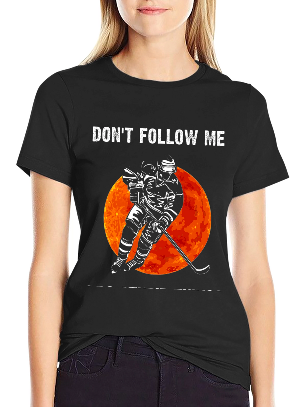 Dont Follow Me Hockey Graphic T-Shirt