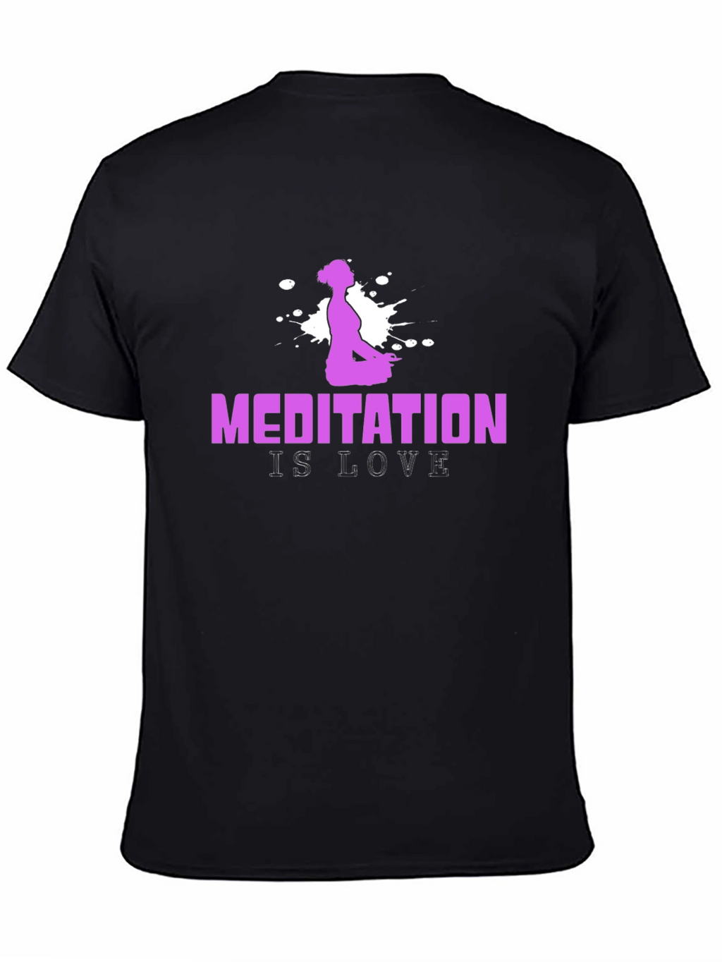 Meditation is Love Tee - Black Yoga T-Shirt