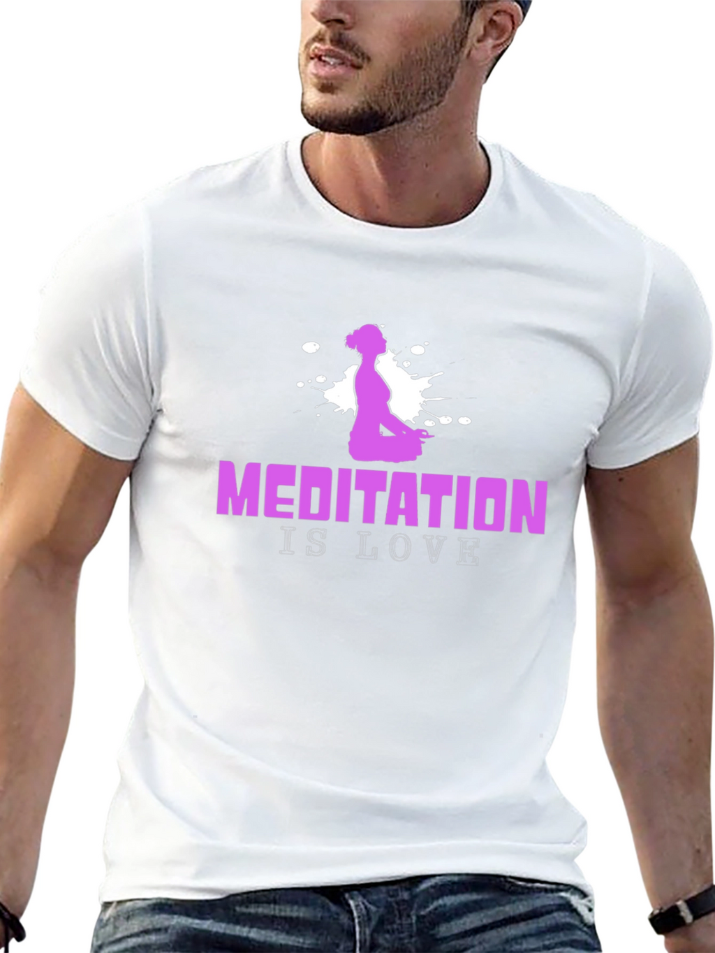 Meditation is Love Tee - Black Yoga T-Shirt