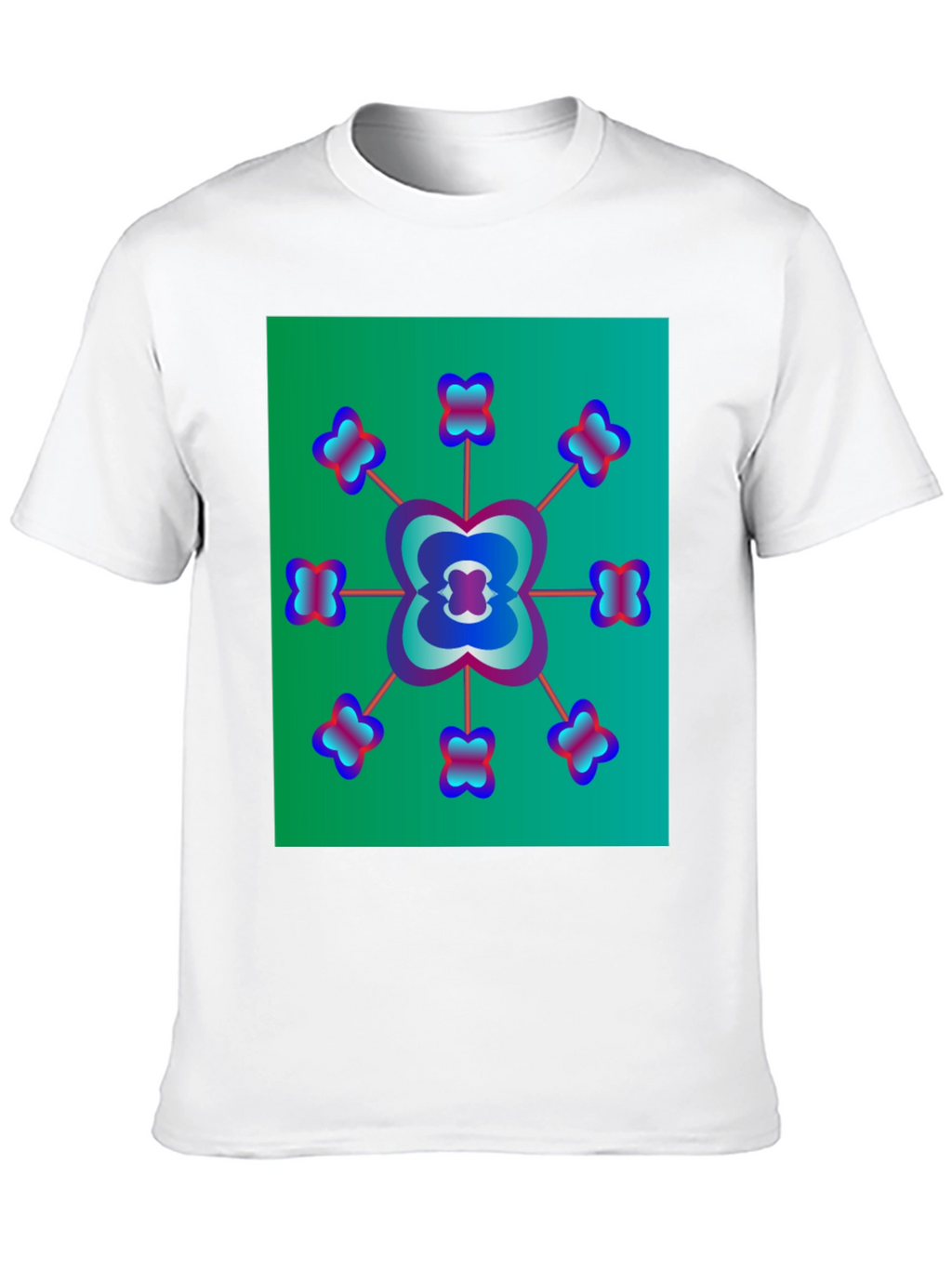 Abstract Floral Graphic Tee - Modern Black T-Shirt