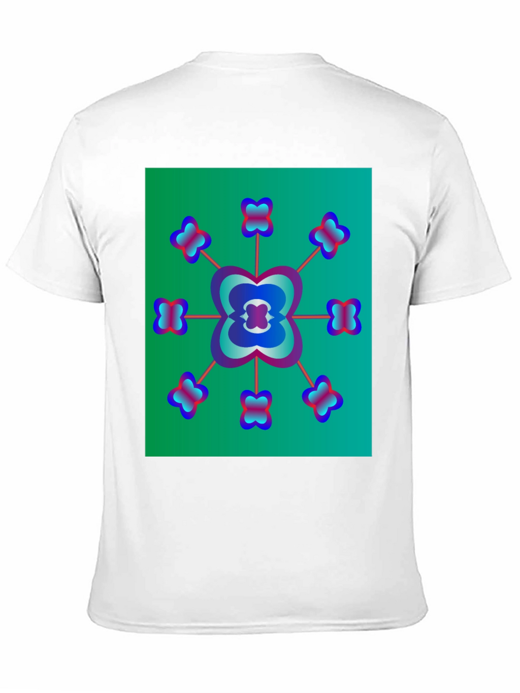Abstract Floral Graphic Tee - Modern Black T-Shirt