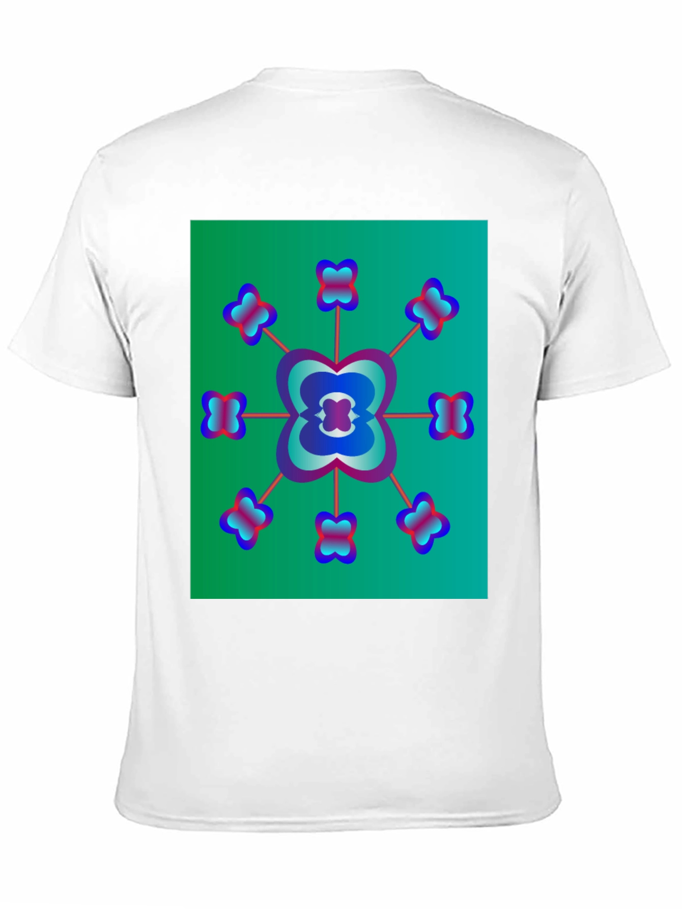 Abstract Floral Graphic Tee - Modern Black T-Shirt