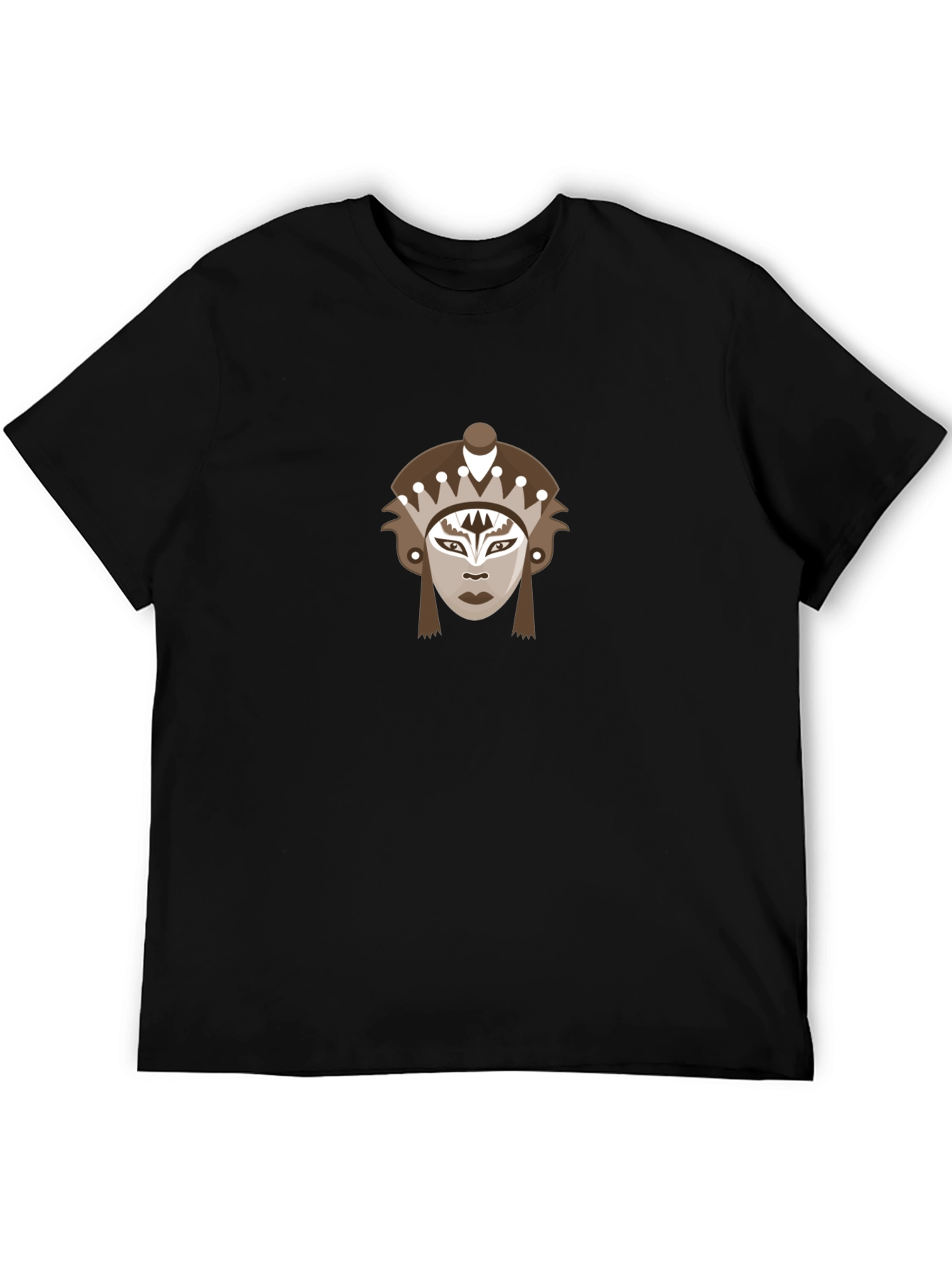 Tribal Mask Graphic Tee - Stylish and Unique