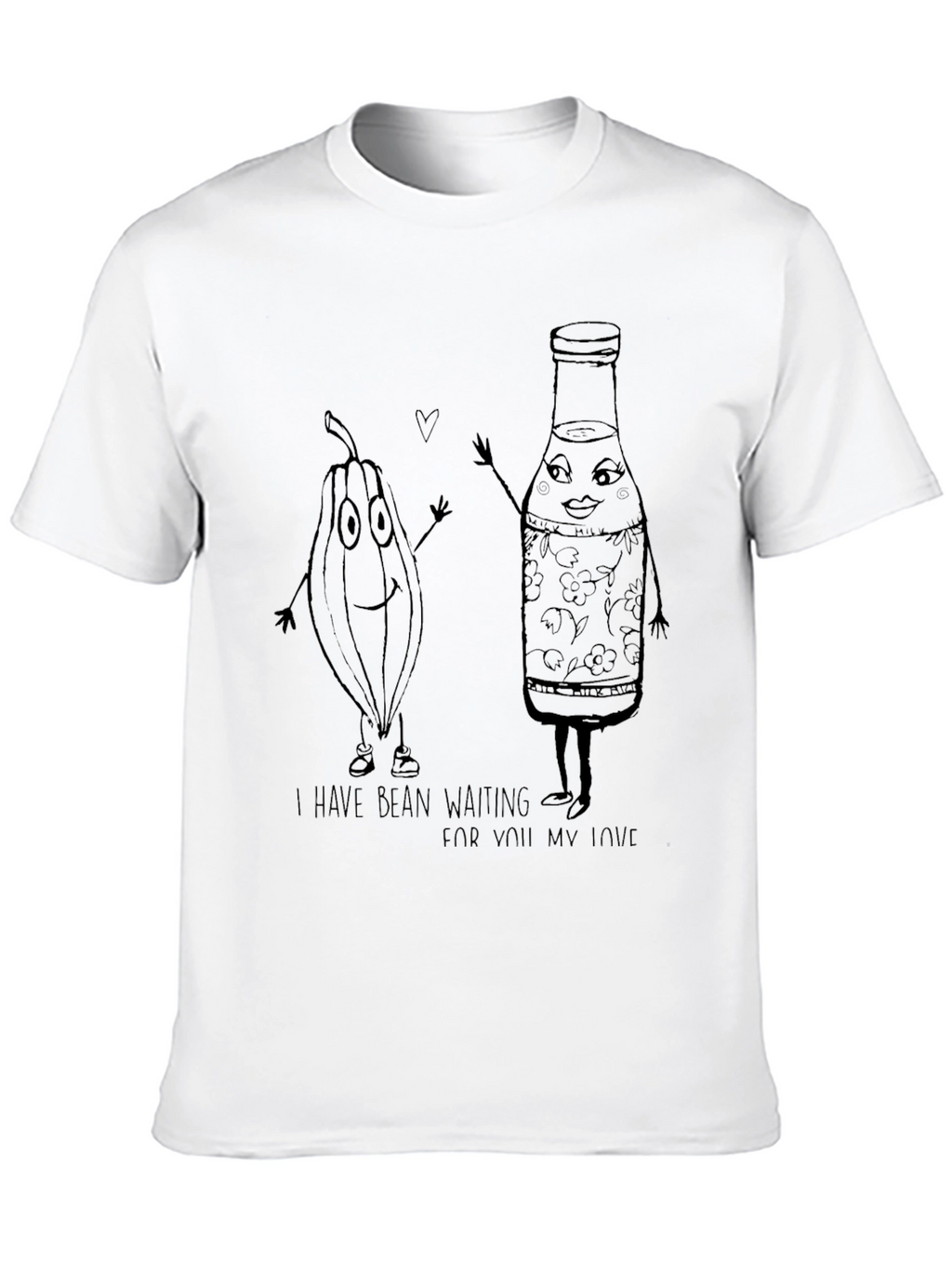 Funny Bean Waiting T-Shirt - Black