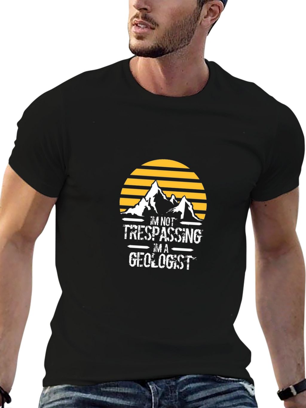 Geologist Graphic T-Shirt - Black Crew Neck