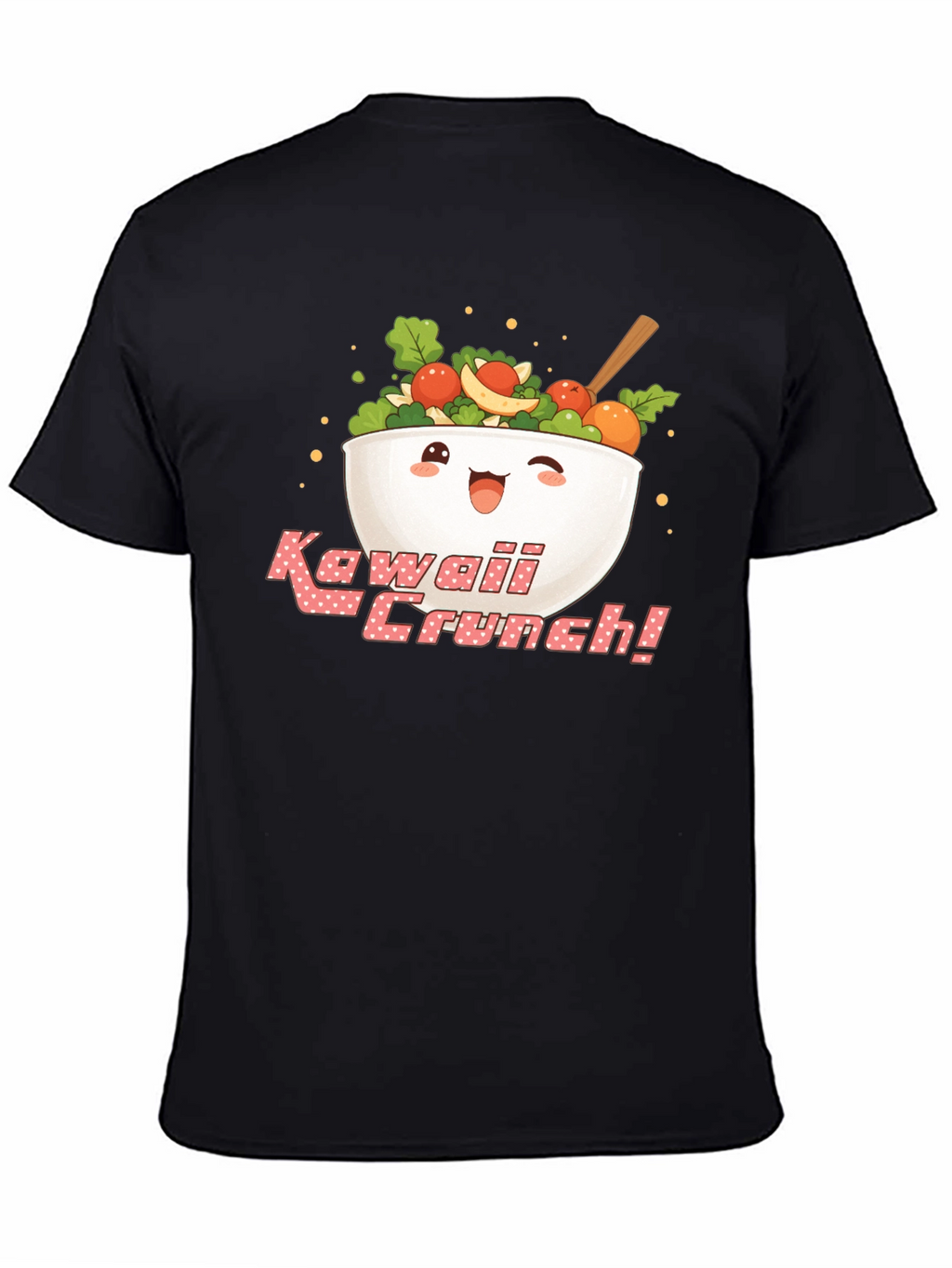 Kawaii Crunch Salad Bowl Graphic T-Shirt