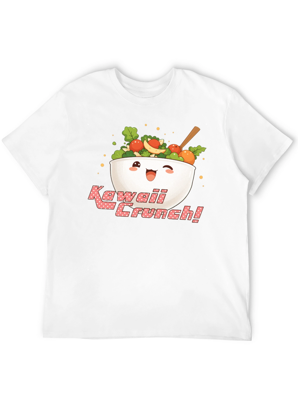 Kawaii Crunch Salad Bowl Graphic T-Shirt